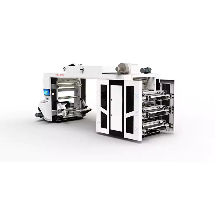 Høyhastighets fleksografisk skriver flere farger plastpose stabeltype utskriftsmaskin