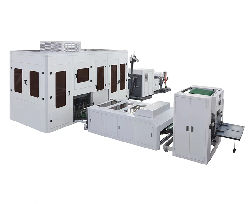 Ultrasonisk ikke-vevd D-Cut og Box Type Bag Making Machine